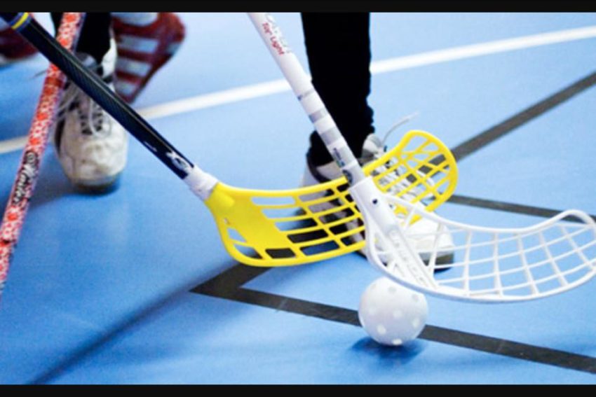 Puck og innebandykølle